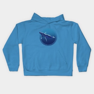 Blue Humpback Kids Hoodie